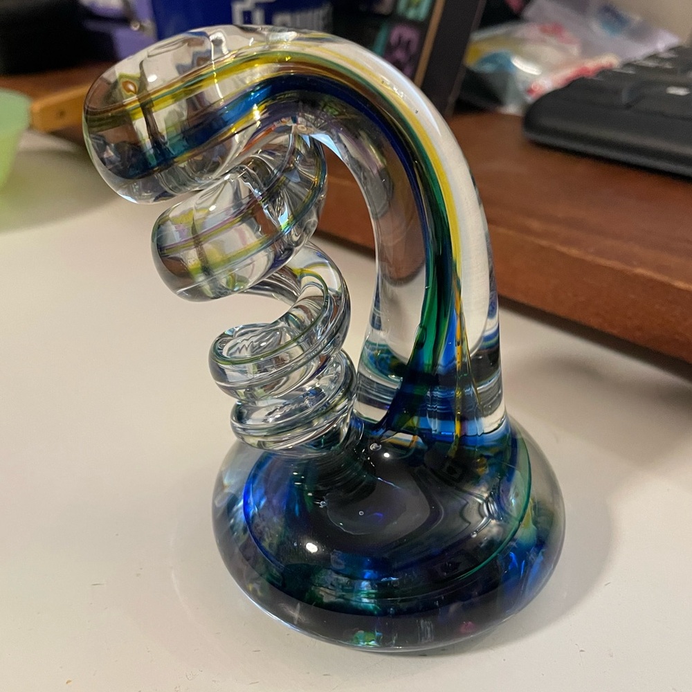 Blown glass paperweight